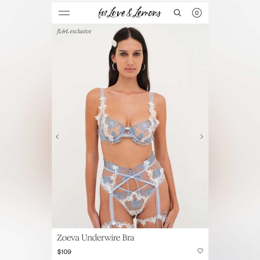 Zoeva Underwire Bra - For Love and Lemons